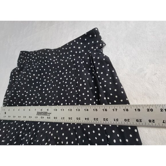 Vintage Joan Walters Women Black Polka Dot High Waist Pleated Dress Pants Size 6 - Picture 7 of 11
